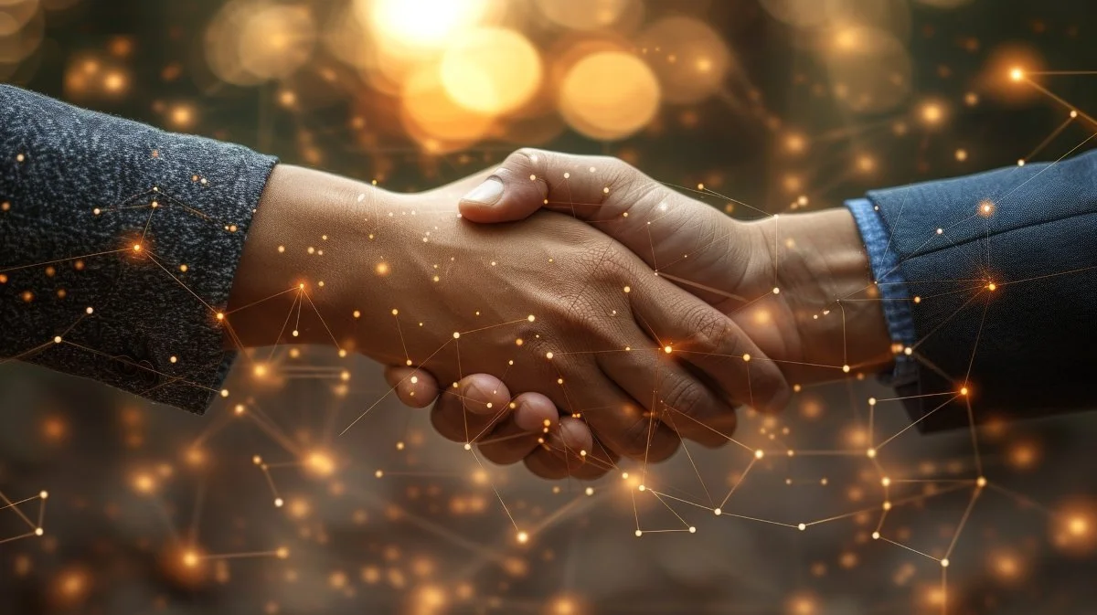 two person shaking hands