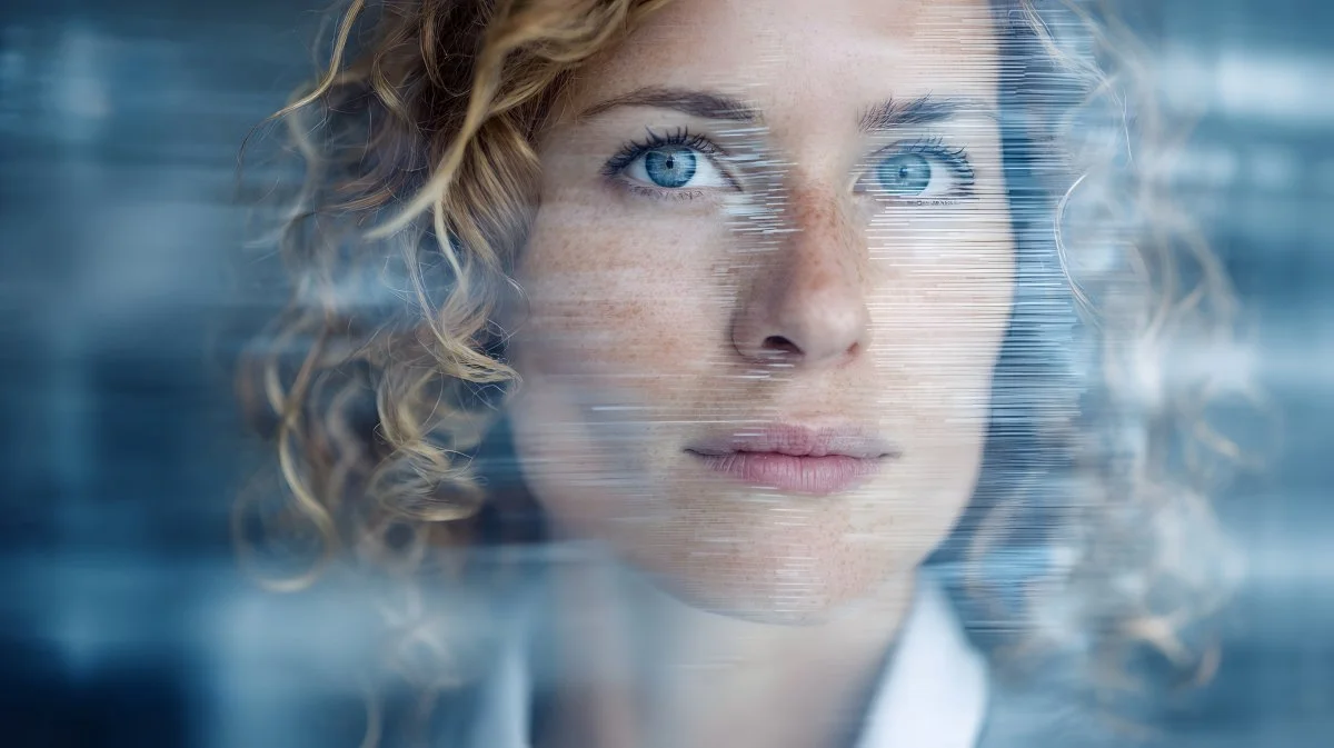 Executive portrait professional realism technology driven future theme