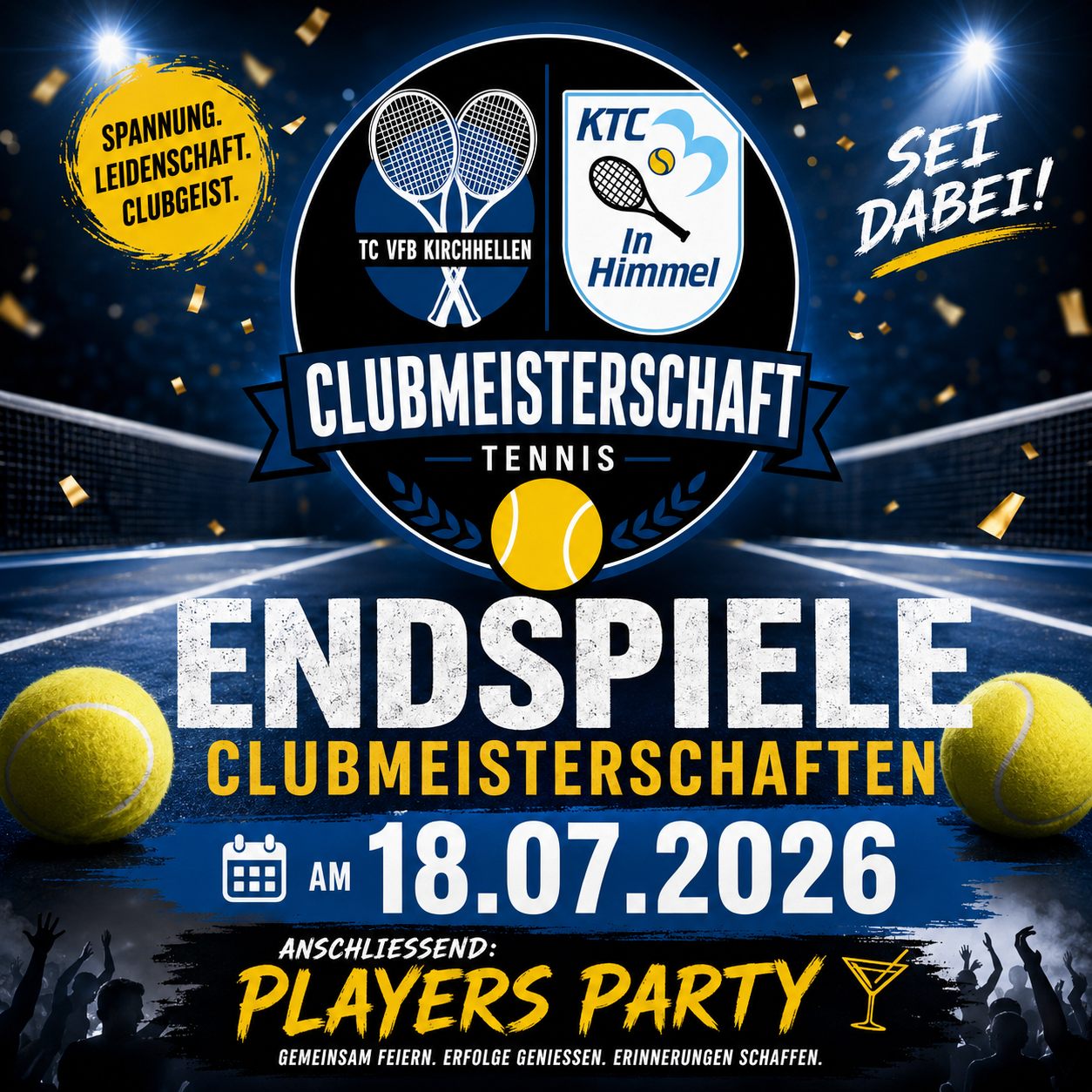 Endspiele Clubmeisterschaften mit anschließender Players  Party