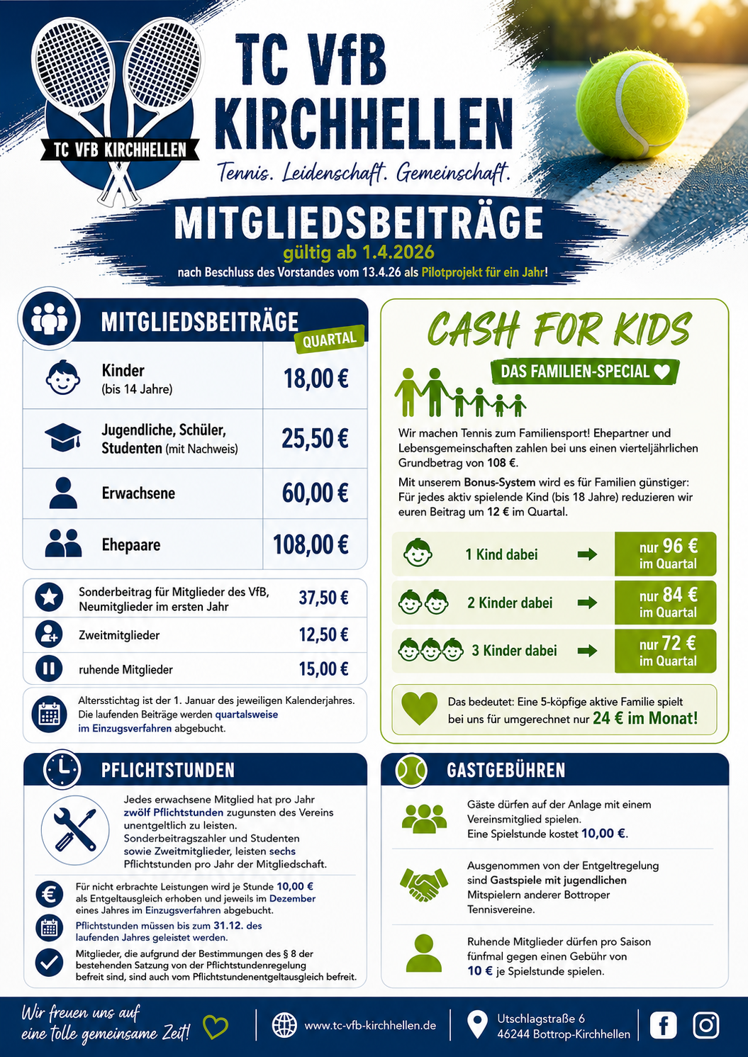Aktuelle Informationen rund um die Mitgliedschaft