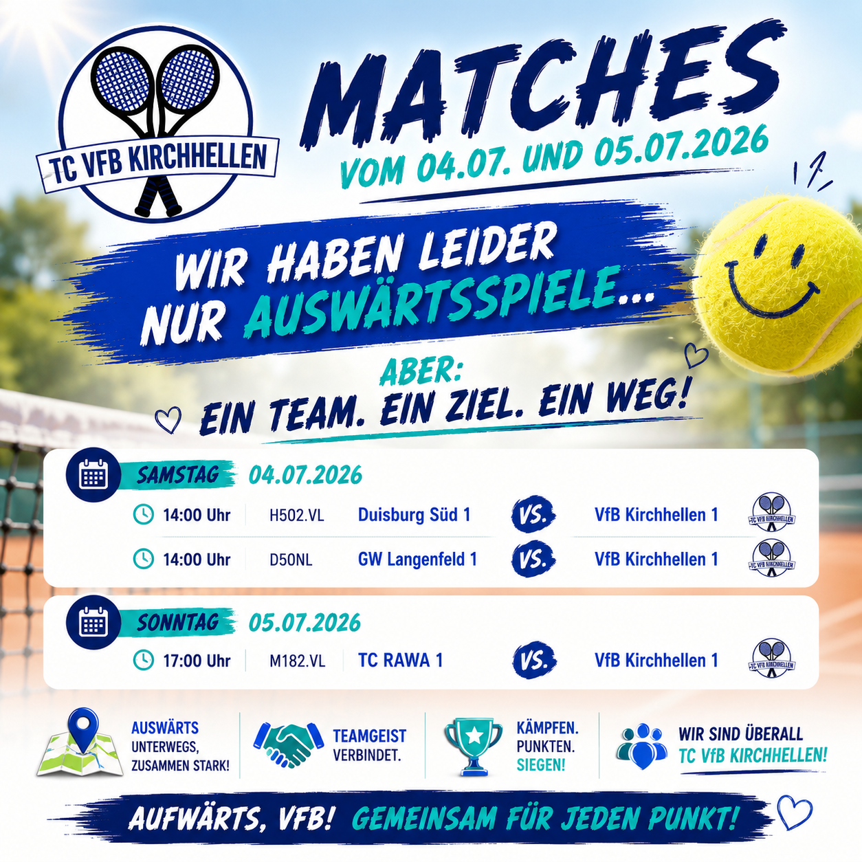 Matches am 04. und 05.07.2026