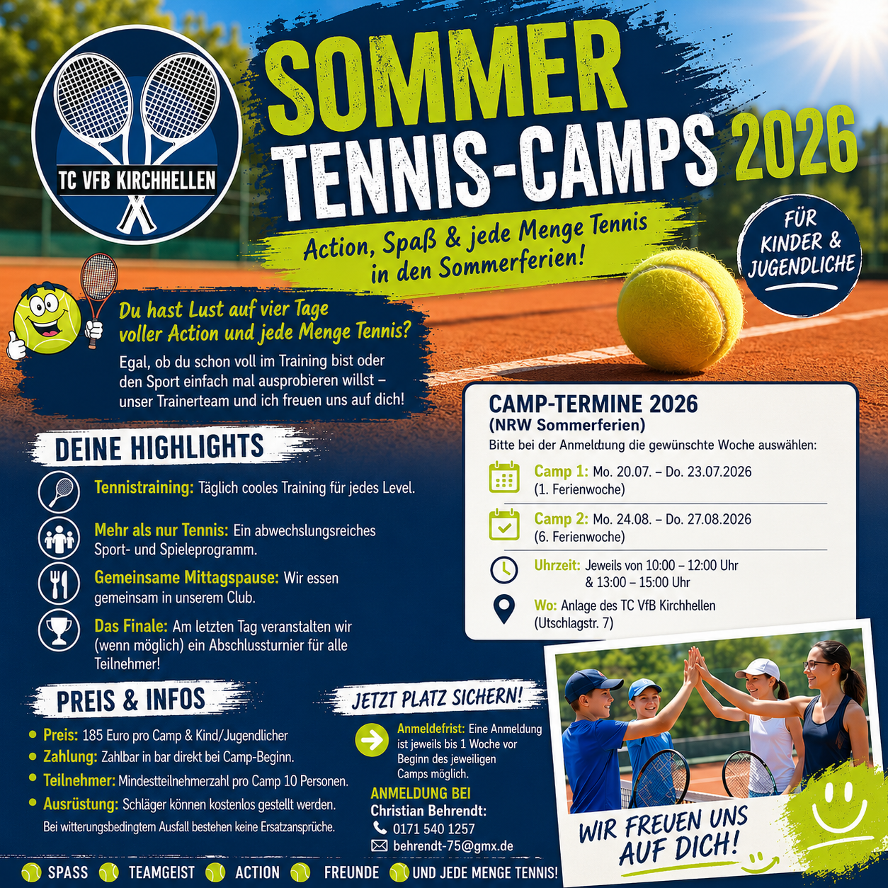 Sommer-Tenniscamps mit Christian