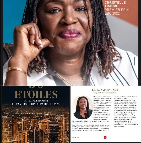 Lynda Amadagana citée parmi les 30 femmes qui font bouger l’économie camerounaise en 2022.