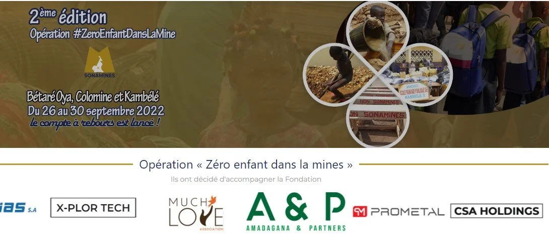 Amadagana &amp; Partners s’associe à la Sonamines pour l’opération “Zéro enfant dans la mine’’