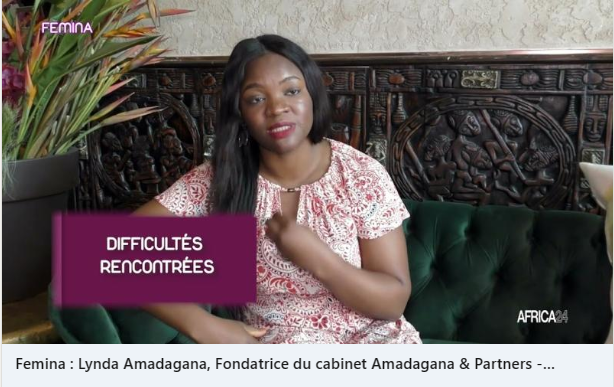 Lynda Amadagana est interviewée par Africa 24