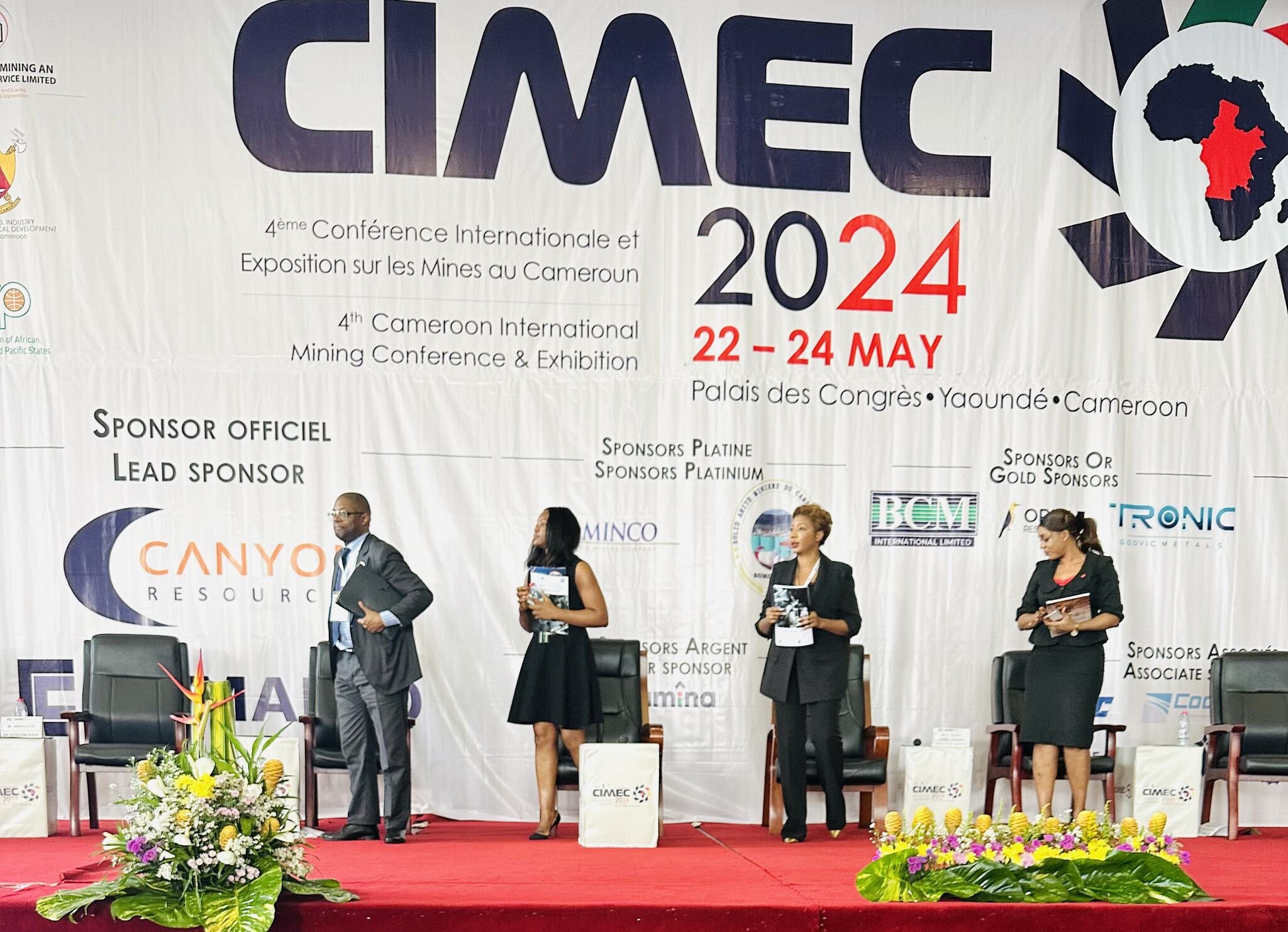 Lynda Amadagana moderated a panel during the Cameroon International &amp; Mining Convention