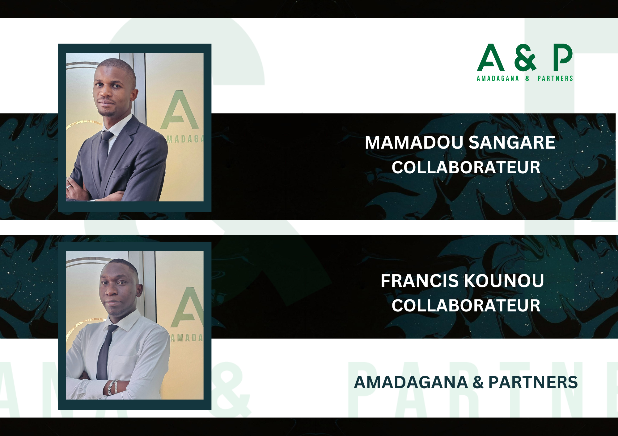 Amadagana &amp; Partners accueille deux nouveaux stagiaires