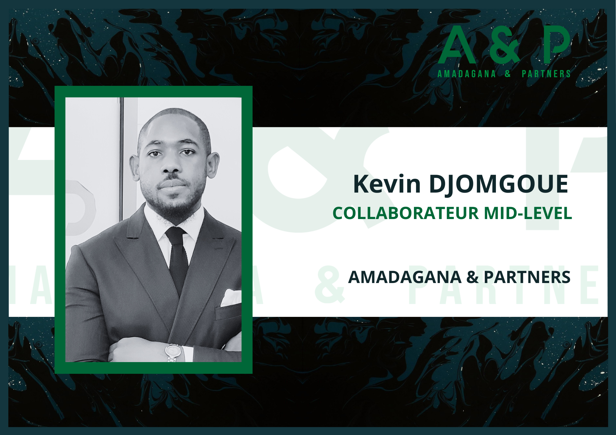 Kevin Djomgoue est promu collaborateur Mid-Level