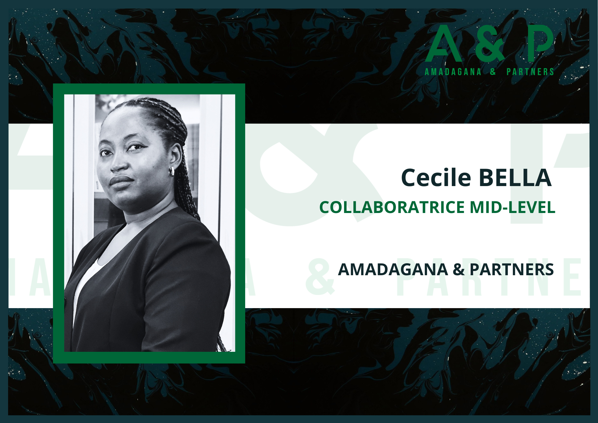 Cécile Bella est promue collaboratrice Mid-Level