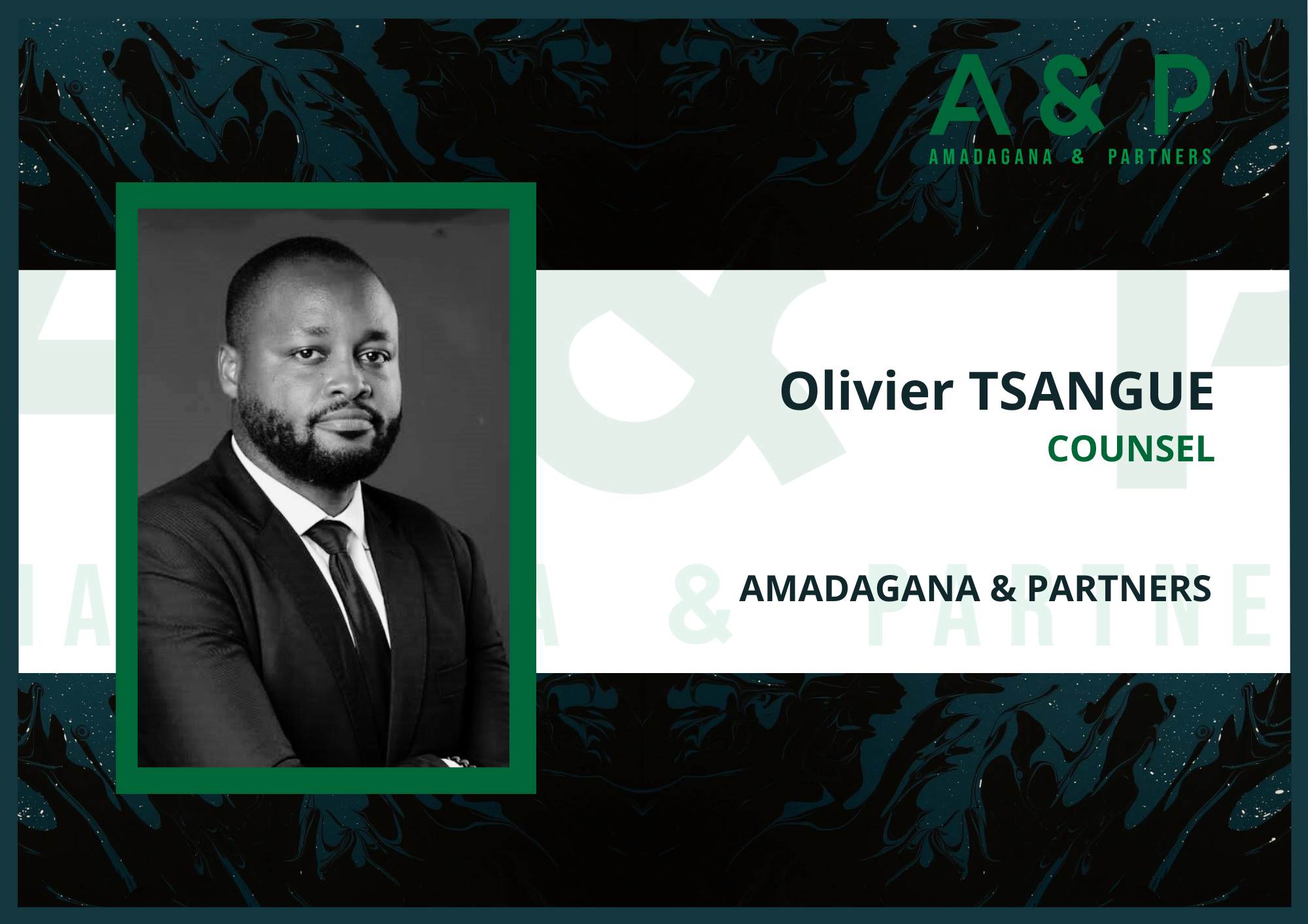 Olivier Tsangue est promu au poste de Counsel