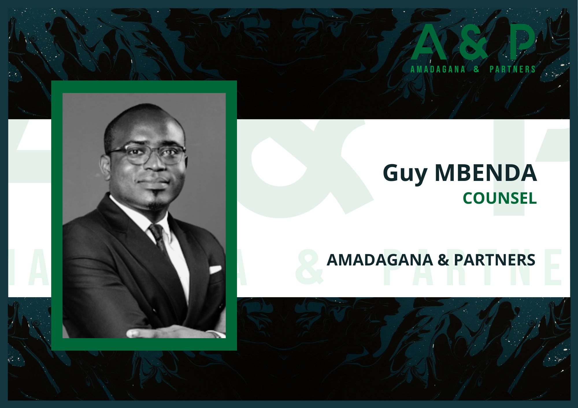 Guy Mbenda est promu au poste de Counsel