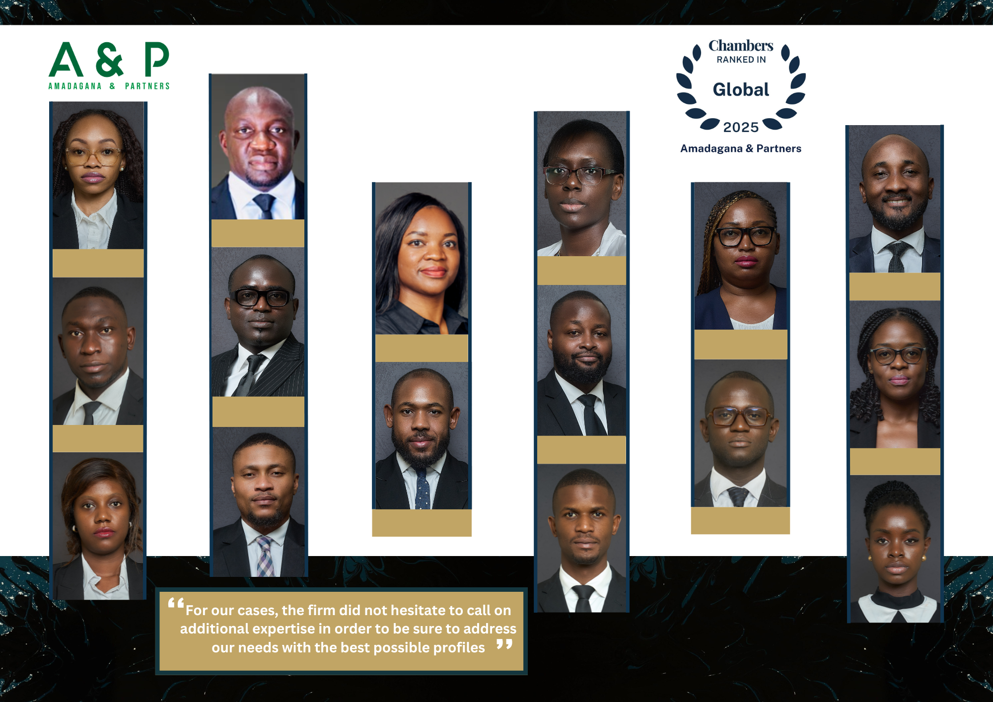 Amadagana &amp; Partners is ranked amongst the best business law firms by Chambers and Partners 2025