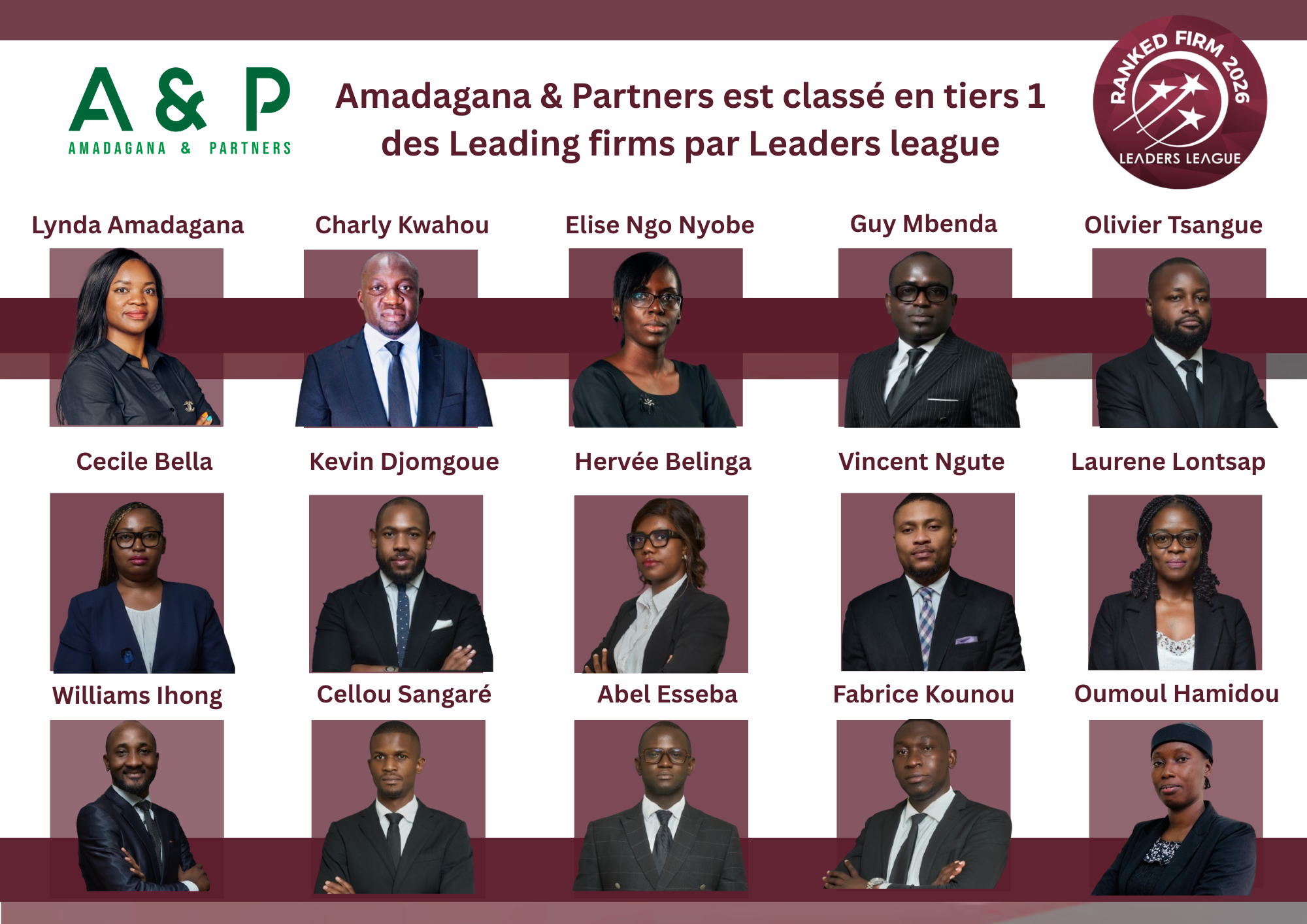 Amadagana &amp; Partners est classé incontournable par le magazine Decideurs Leaders league