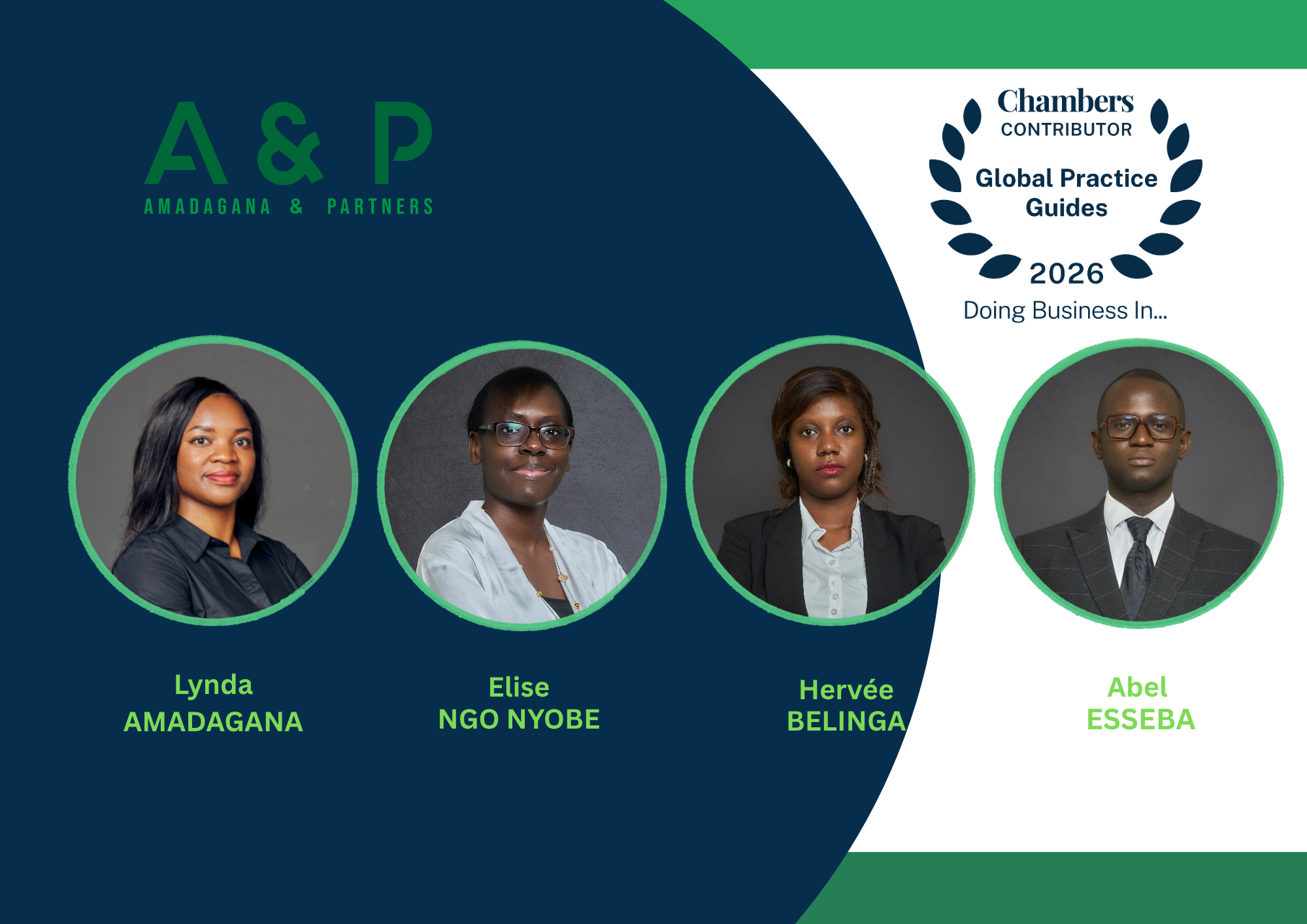 Amadagana is the contributor to the Cameroon Chapter of the Chambers Doing business 2026 Guide