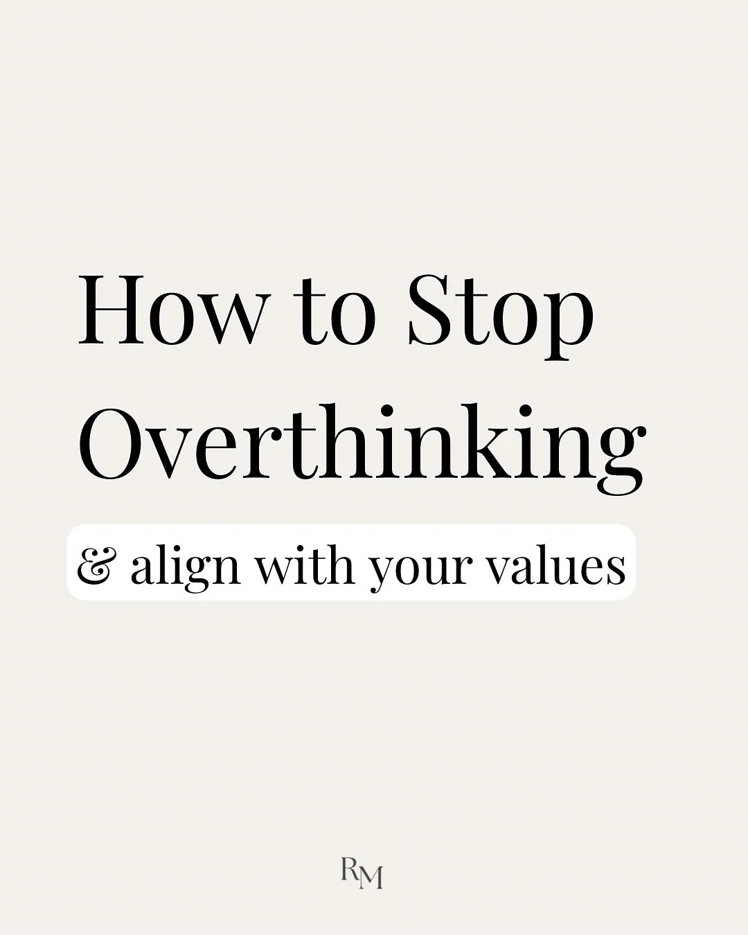 Overthinking is your mind is trying to protect you&hellip; let me explain👇

When we overthink our brain believes that if we just think a little harder, we&rsquo;ll find safety or certainty. But therapies such as Acceptance &amp; Commitment Therapy (