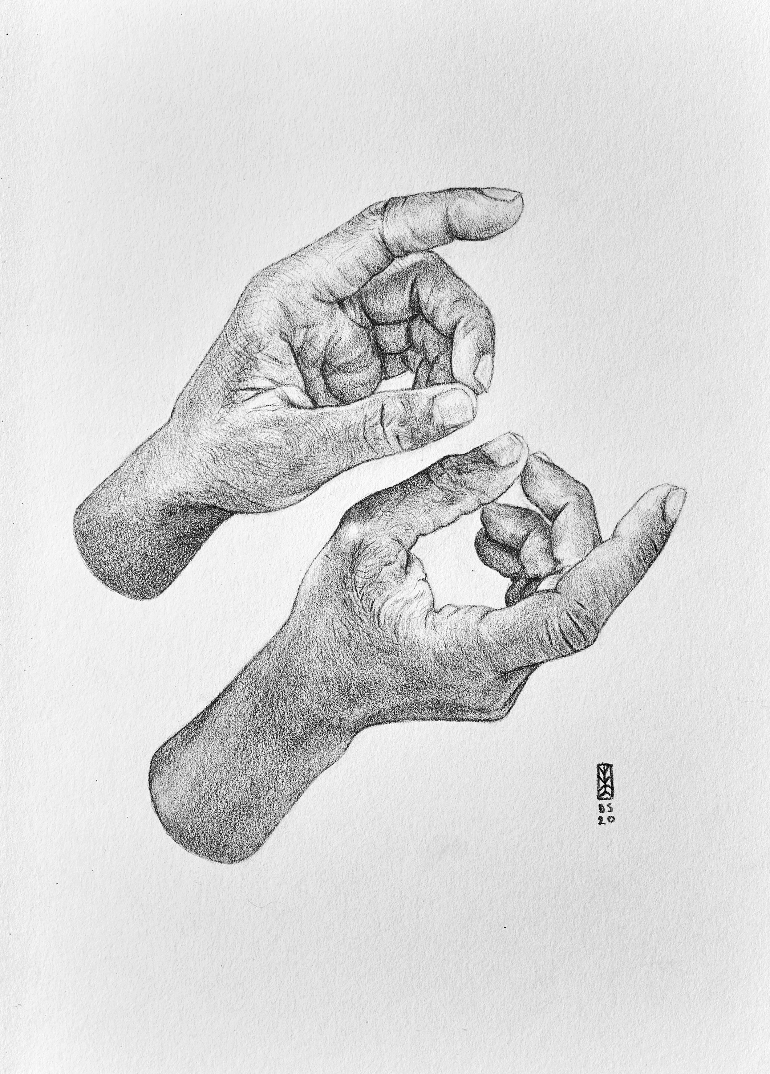 Forward (Jawara's hands) (2020)
Graphite on A4 paper