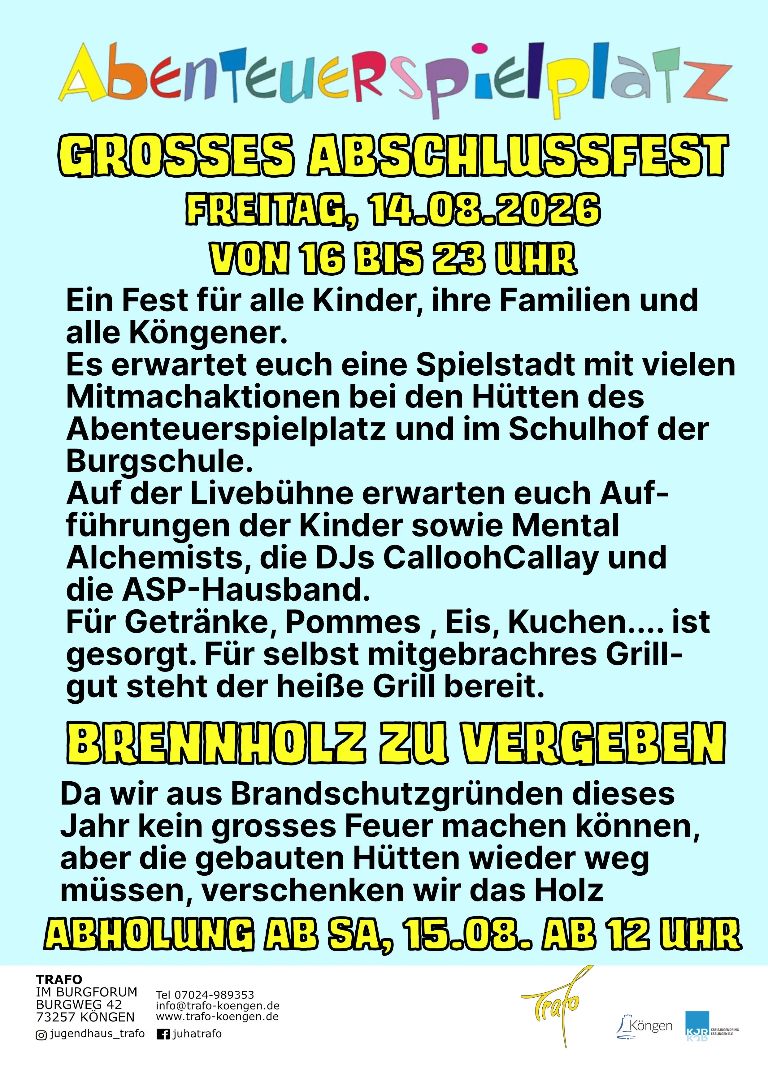 Abschlußfest des Abenteuerspielplatz