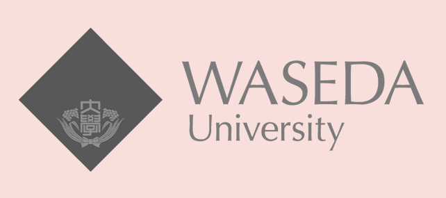Logo of Waseda University.