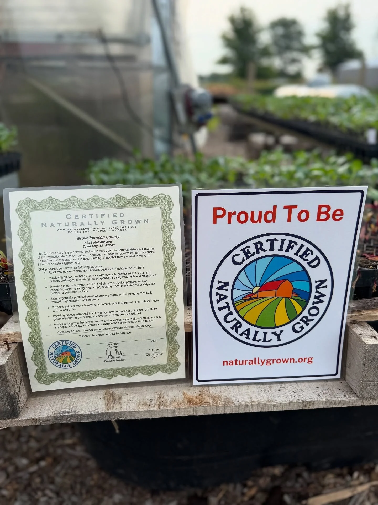 We&rsquo;re officially #certifiednaturallygrown! 

Certified Naturally Grown offers peer-review certification to farmers and beekeepers producing food, flowers, and fiber for their local communities by working in harmony with nature, without relying 