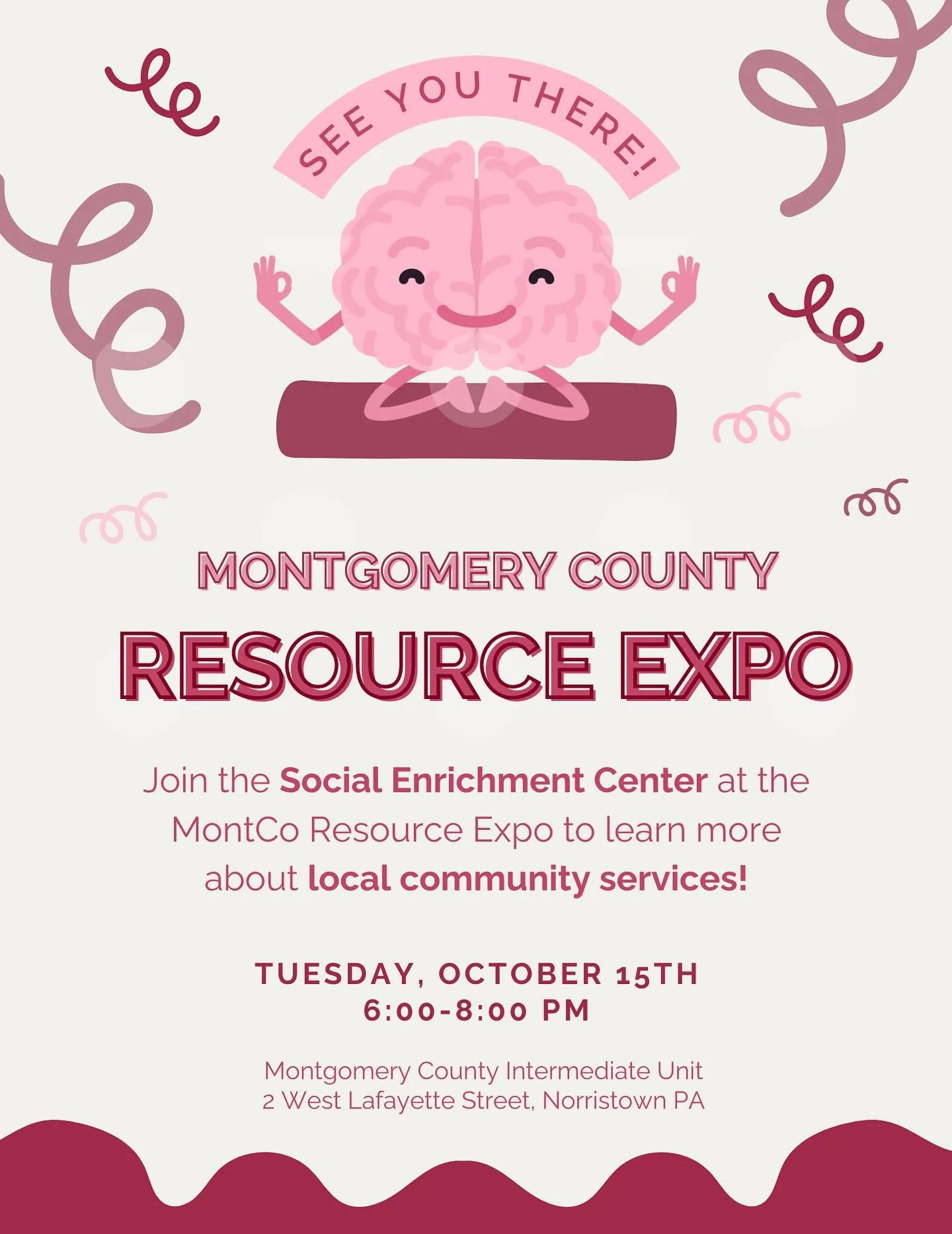 The Social Enrichment Center will be tabling at the Montgomery County Resource Expo on Saturday, October 11th! We will be providing info about what we do here at SEC and sharing some freebies to whoever stops by 😉 We may even have a raffle to win a 
