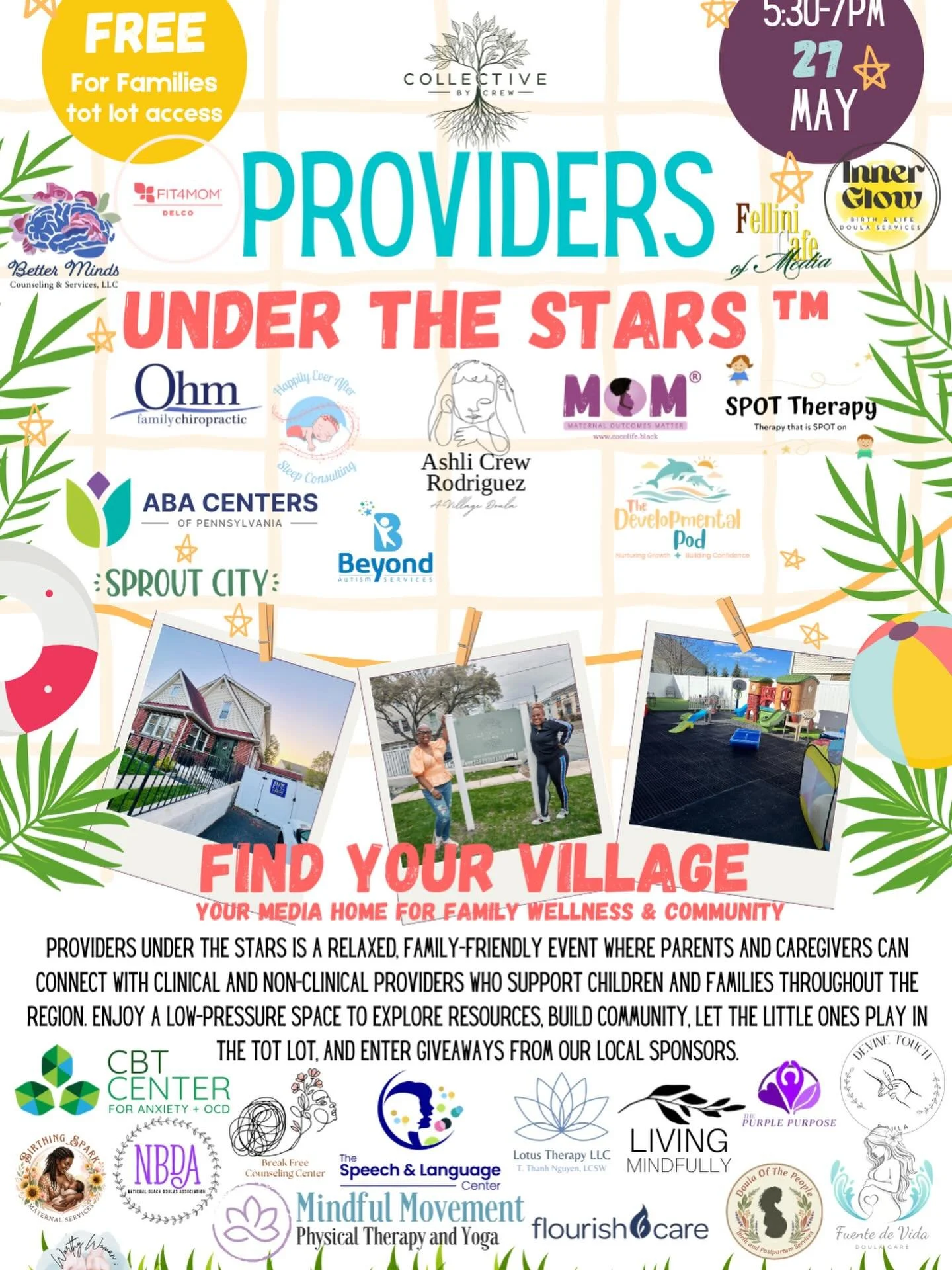 TODAY! The Social Enrichment Center is excited to be joining local businesses at Providers Under the Stars in Media, PA. Join us today from 5:30-7:00 at Collective by Crew (306 Manchester Ave) to meet and connect with local healthcare providers and b