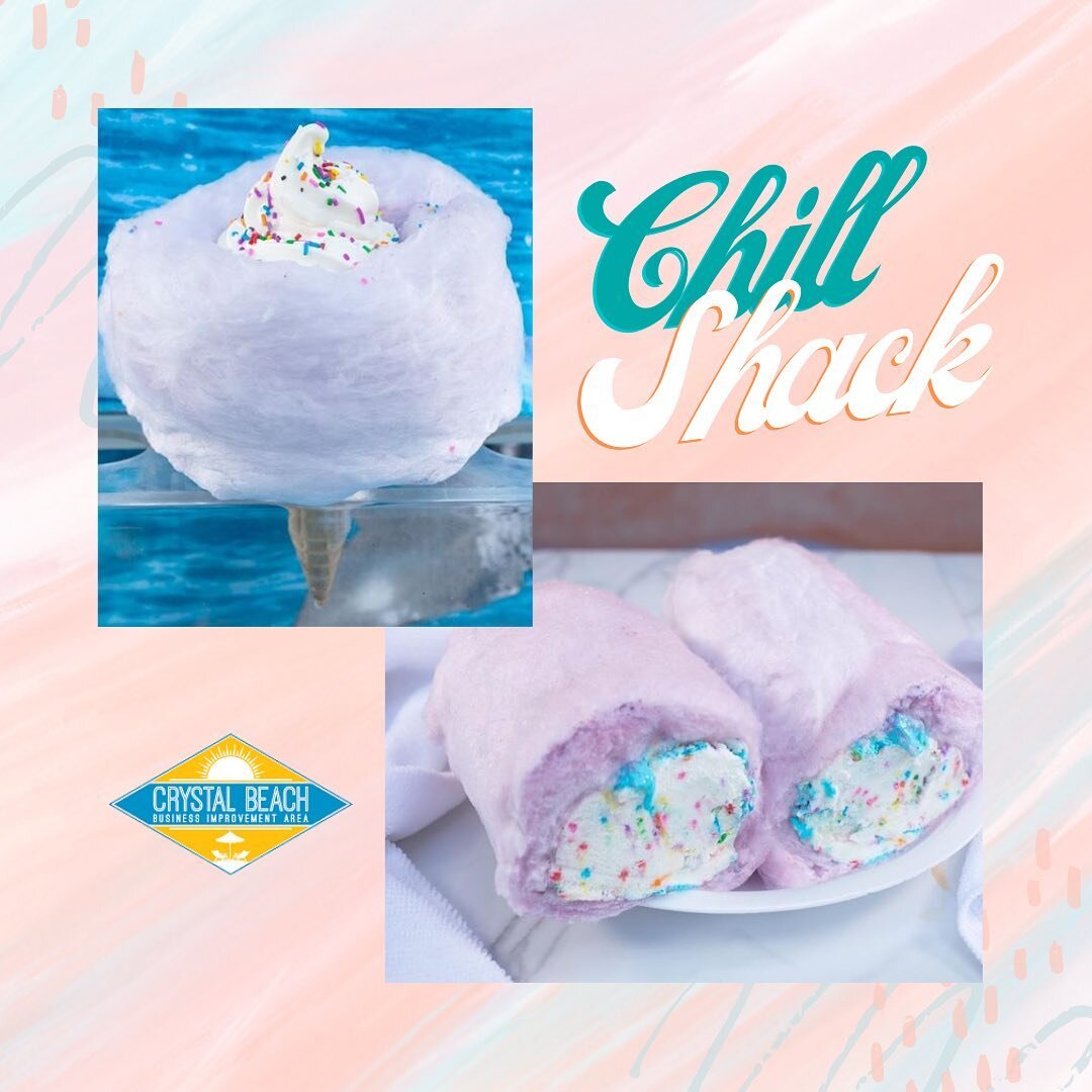 Have you ever heard of a Chill Burrito? 💙

If you haven't then why not pay a visit to the Chill Shack to find out what you've been missing. 

The Chill Burrito is made with Bubble Gum ice cream and sprinkles wrapped in cotton candy.

Check out their
