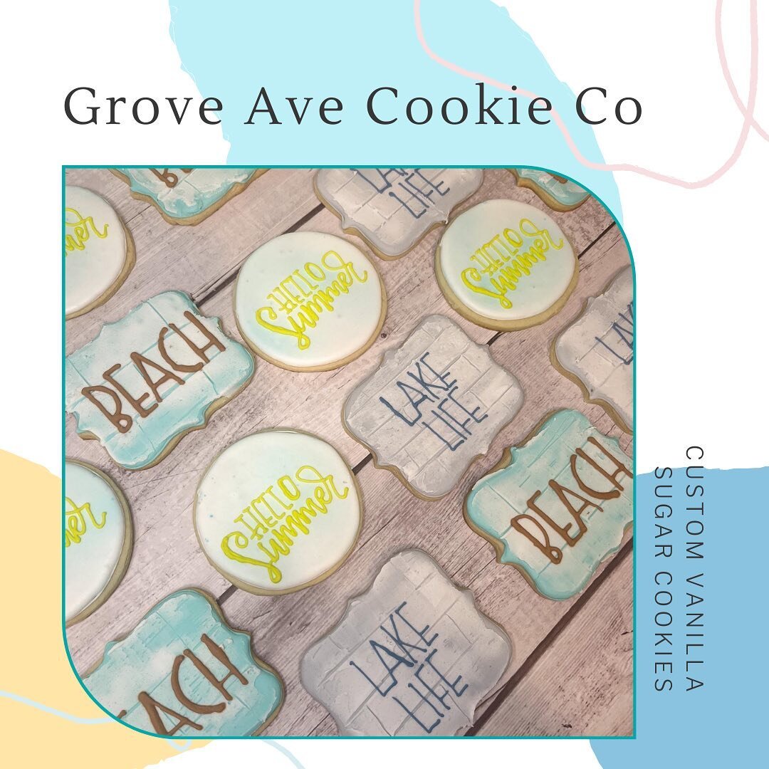 Grove Ave Cookie Co specializes in custom vanilla sugar cookies that almost look too good to eat! ☀️

Allowing for custom orders they can be the perfect gift, or treat for a special occasion.

Follow @groveavecookieco to learn more about their amazin