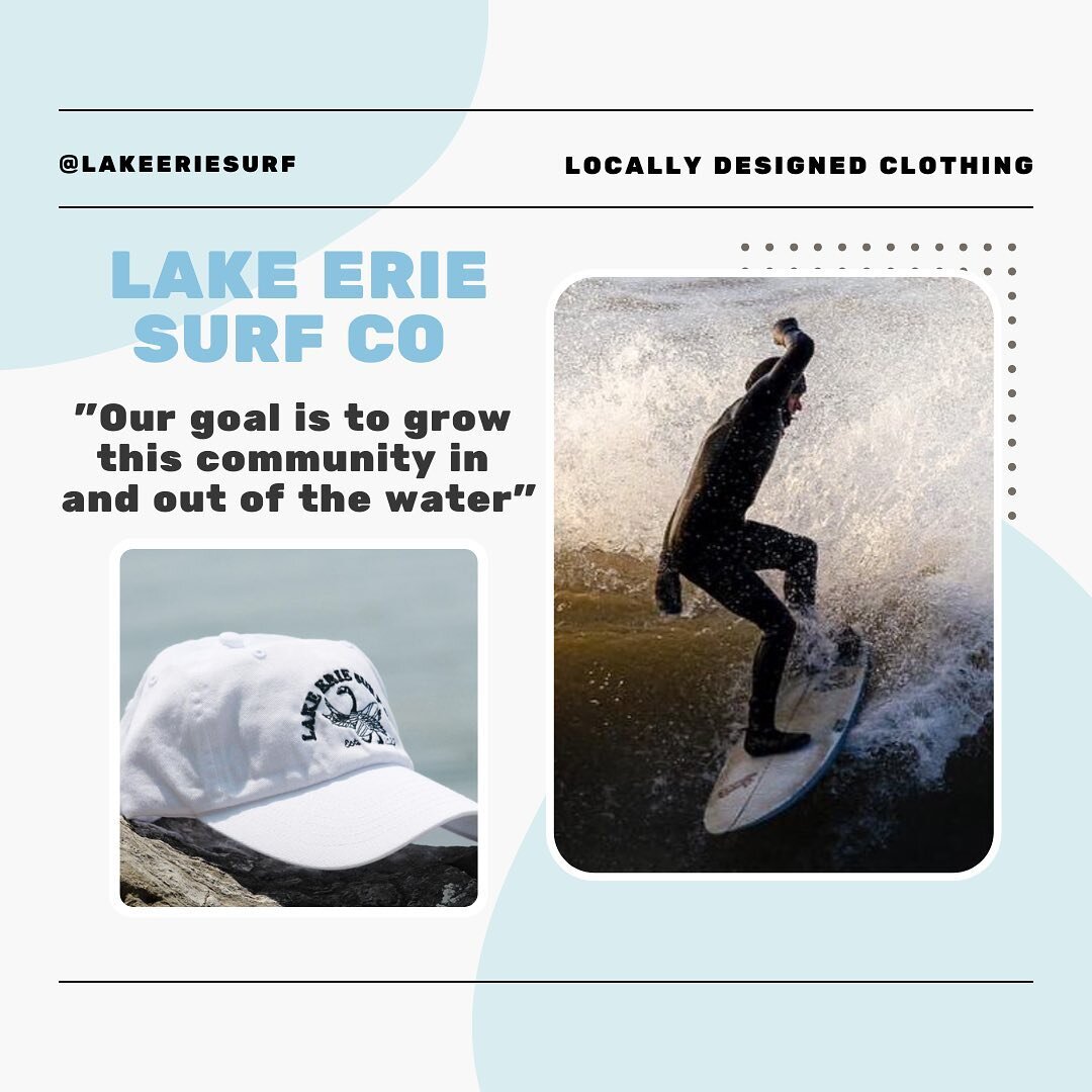 Lake Erie with its vast amount of shoreline has become a hot spot for local surfers!

This is where Lake Erie Surf Co comes in! There here to support the local surfing community and teach newcomers the ins and out of the sport. 🌊

They have amazing 