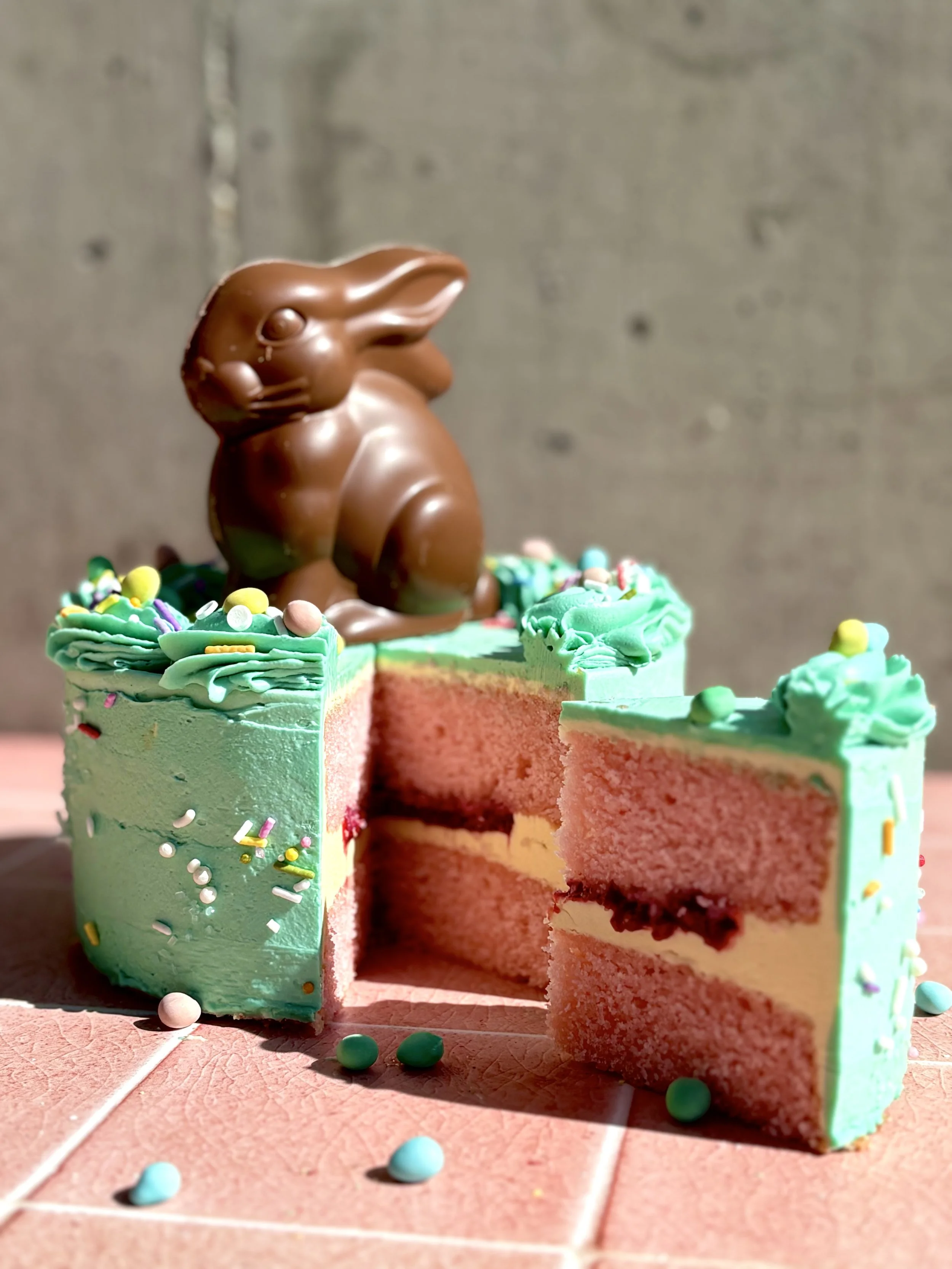 Pink Velvet Bunny Cake