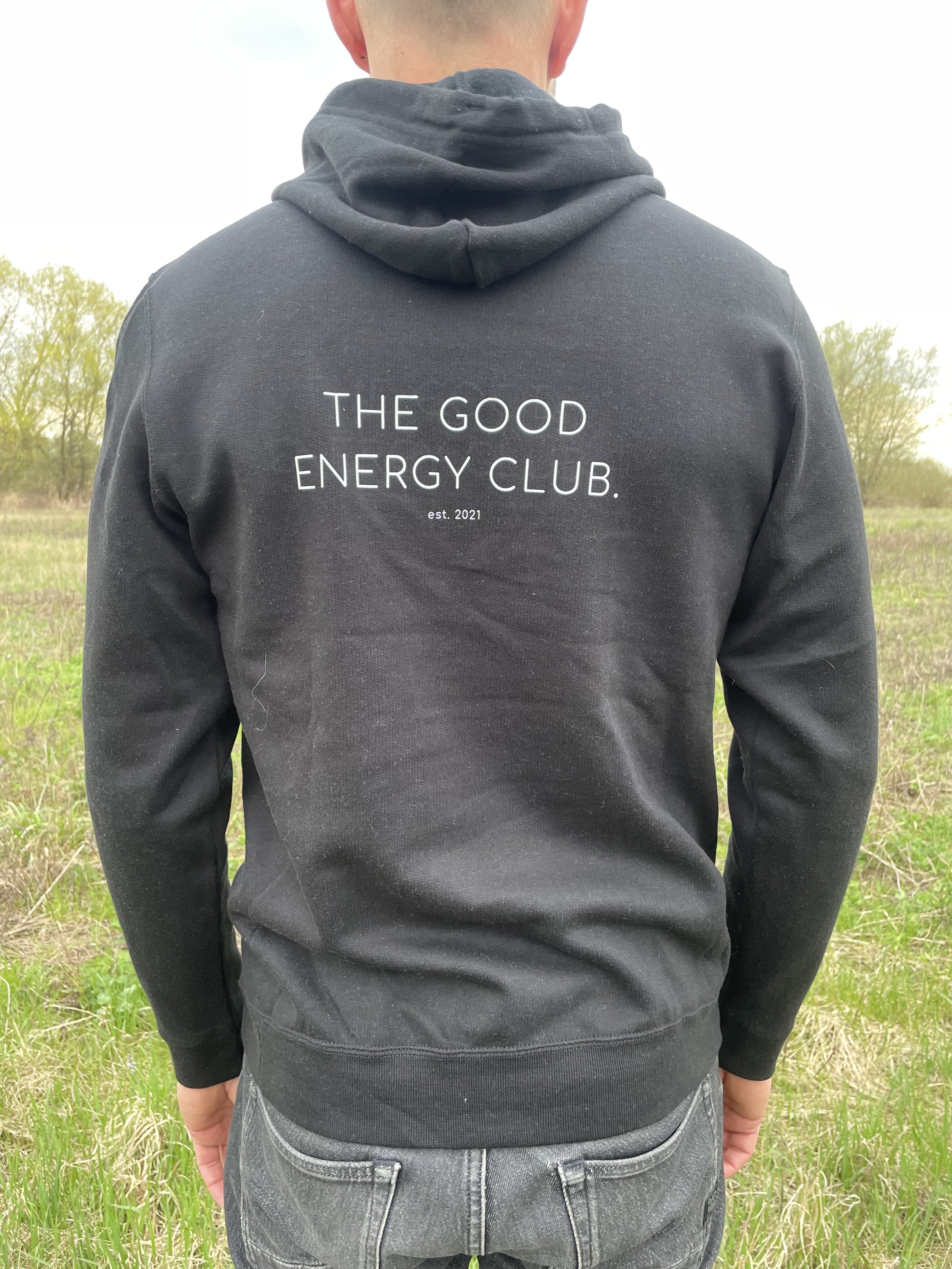 Hoodie schwarz "The Good Energy Club."