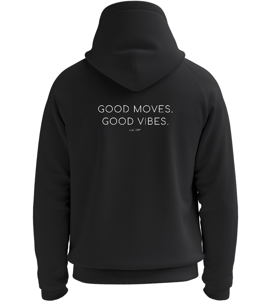 Hoodie schwarz "Good Moves. Good Vibes."