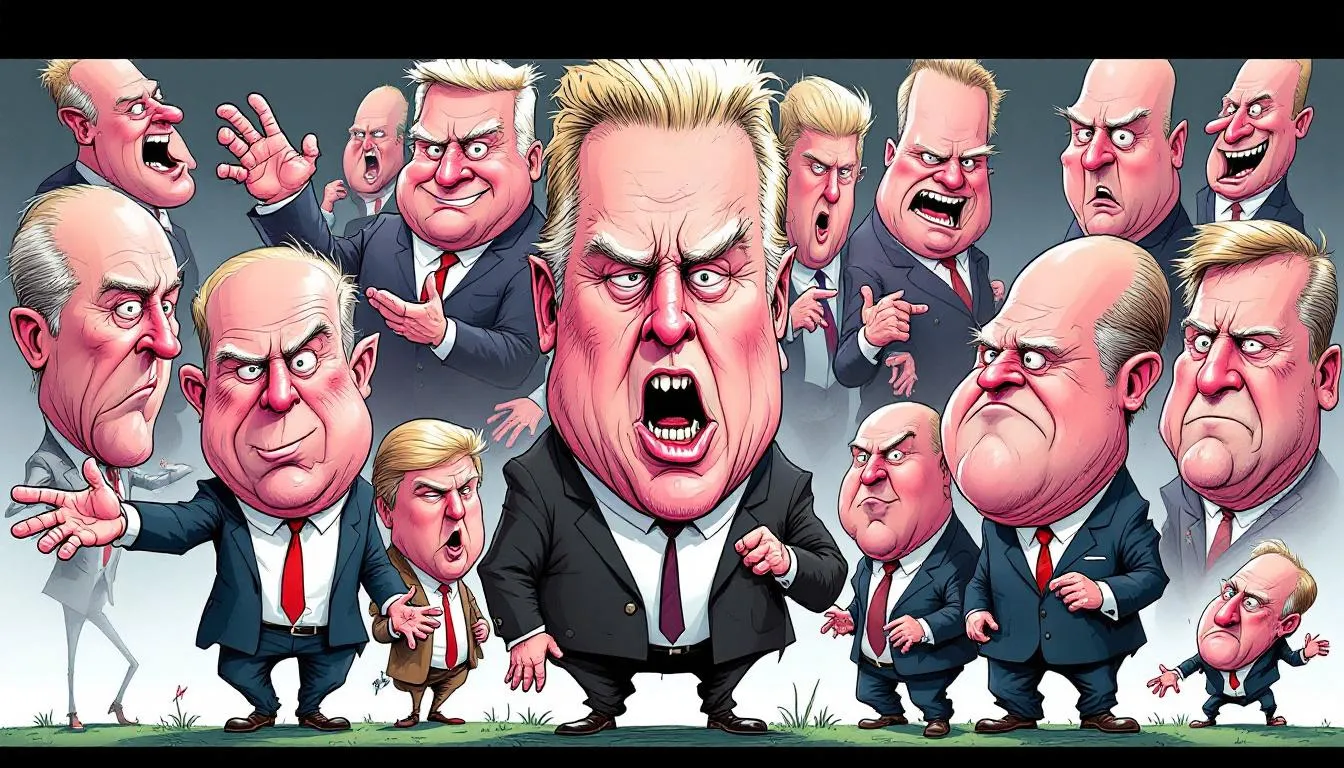 Common traits of famous narcissists, including grandiosity and lack of empathy.