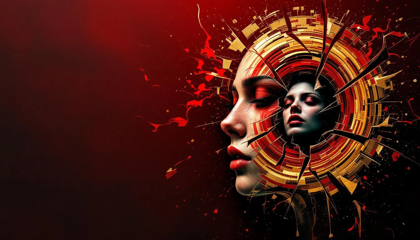 An abstract representation of narcissistic behavior and traits.