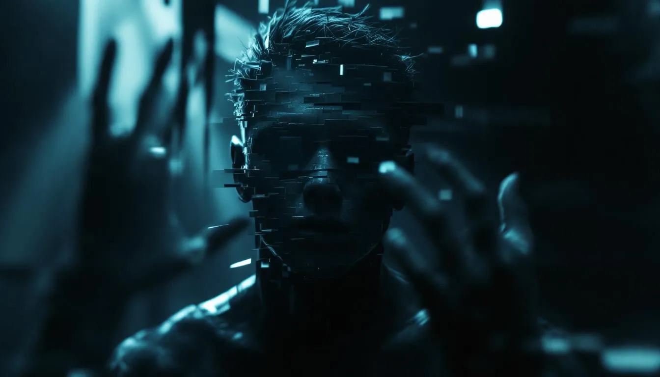 An abstract representation of deception in narcissistic behavior.