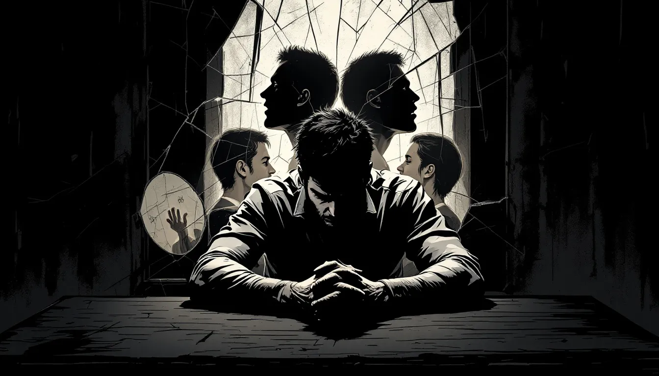 An image illustrating coping strategies for men facing narcissistic abuse.