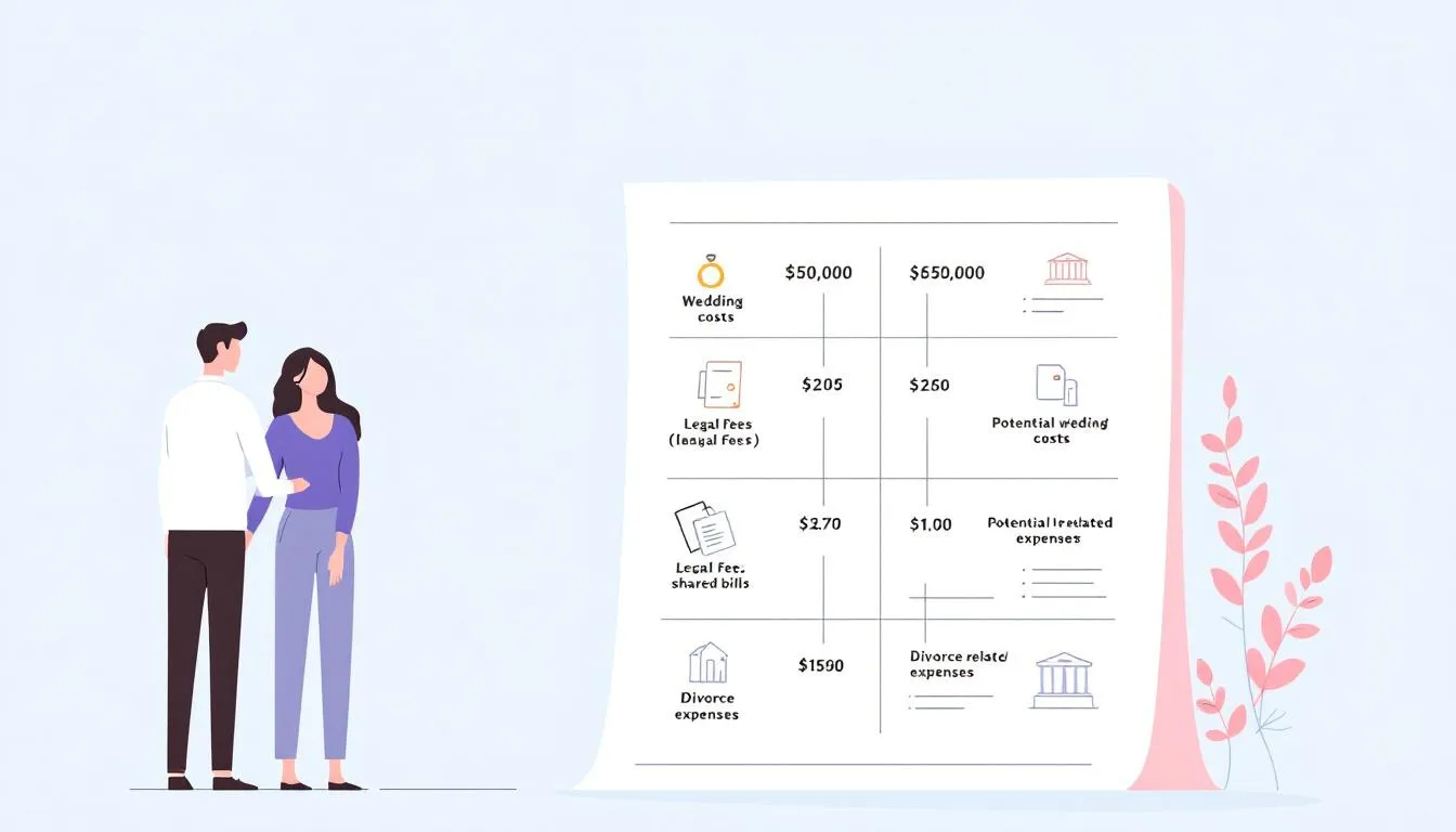 A visual representation of the financial drawbacks of marriage, illustrating costs and expenses.