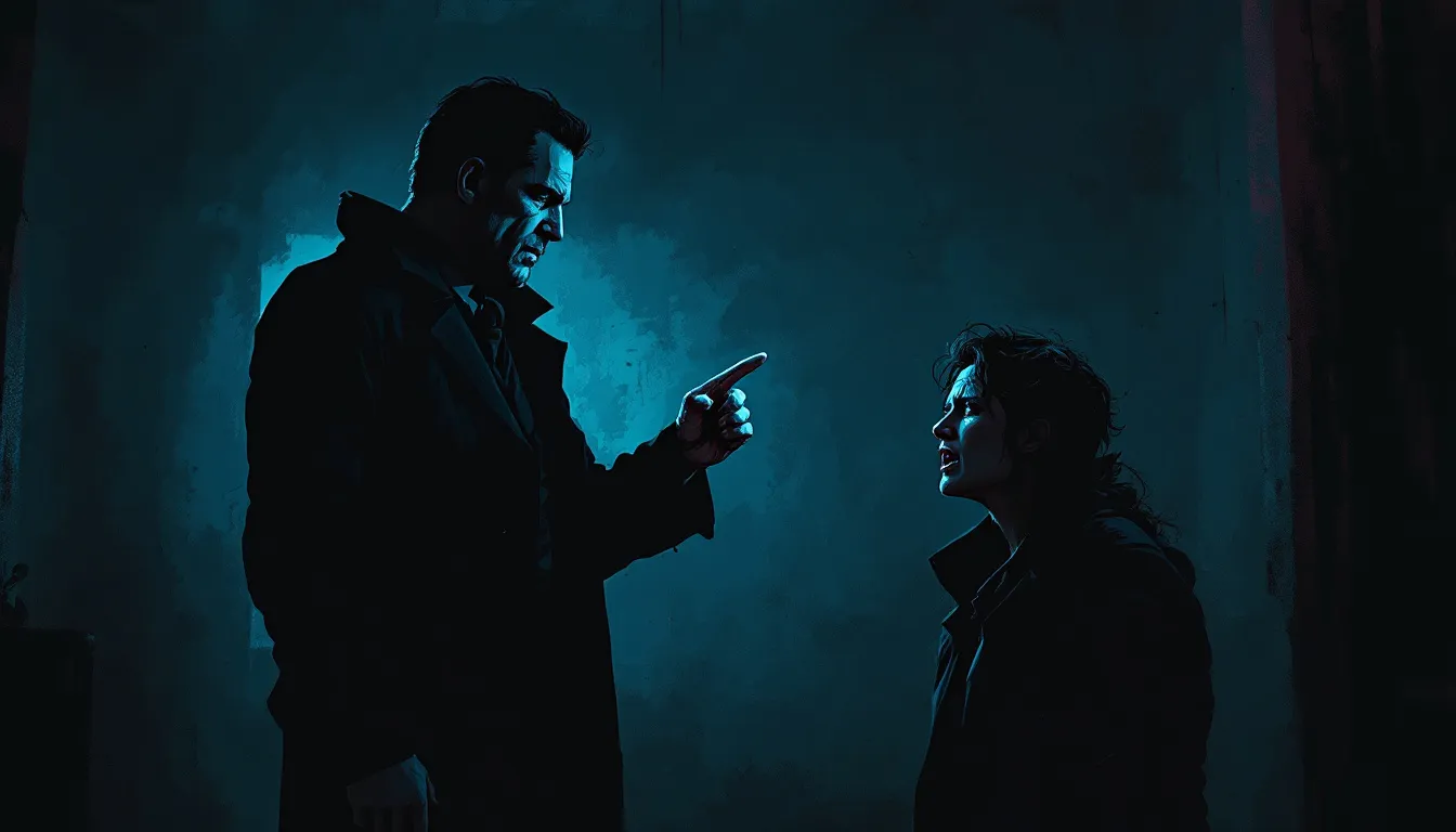 An illustration of a person being blamed by a narcissist, highlighting the toxic dynamics in relationships.