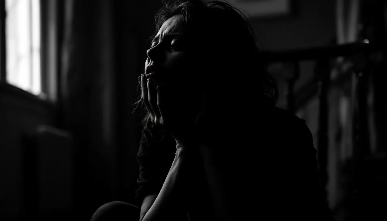 An abstract representation of emotional withdrawal in relationships.