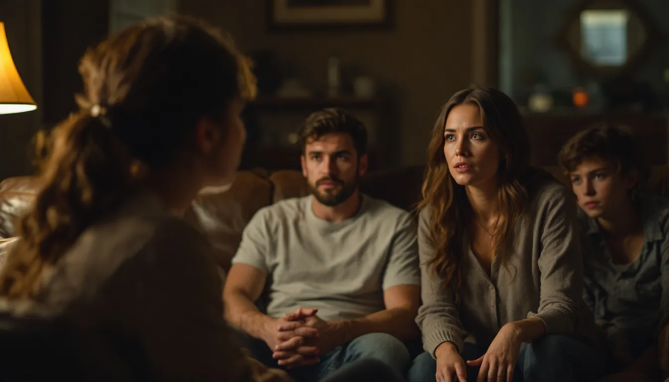 A therapist guiding a family through effective therapy strategies.