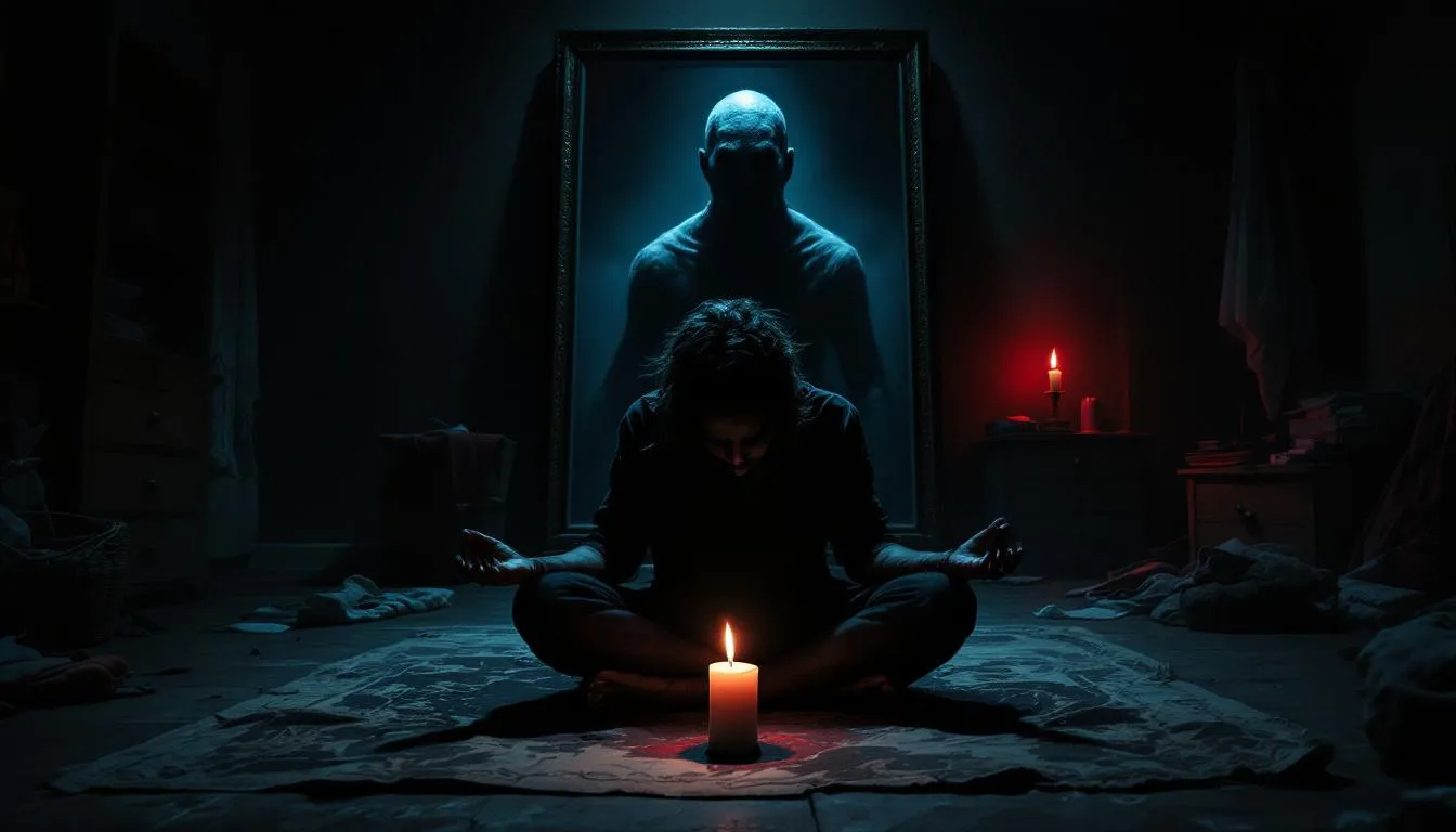 Coping strategies illustrated with a person engaging in self-care activities.