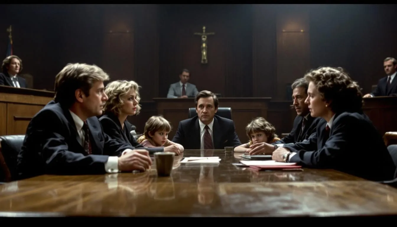 A family discussing key factors in determining house ownership during a divorce.