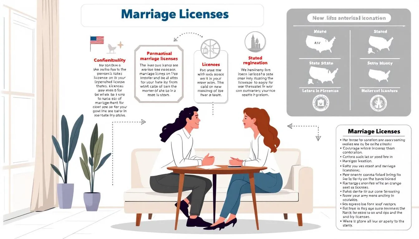 A couple discussing the benefits and drawbacks of confidential marriage licenses.