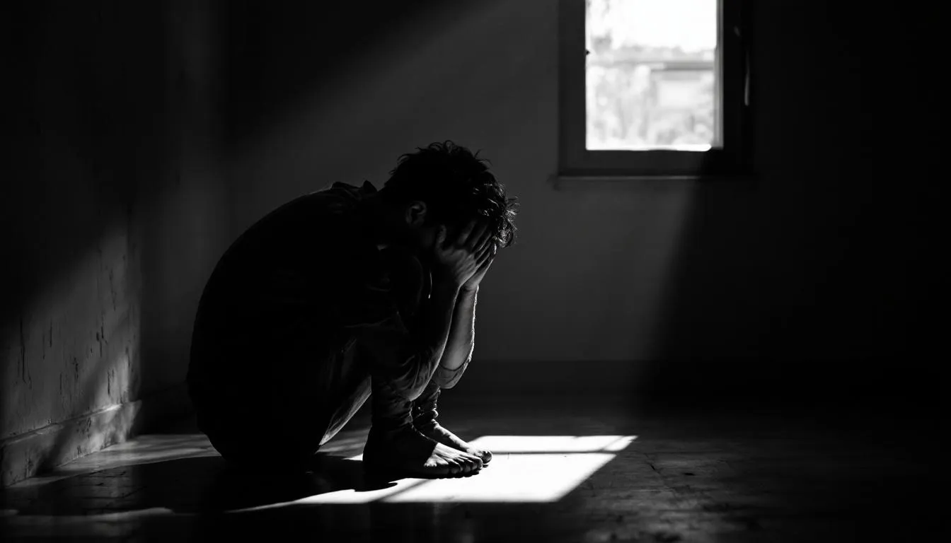 A person reflecting on their painful emotions after a relationship.