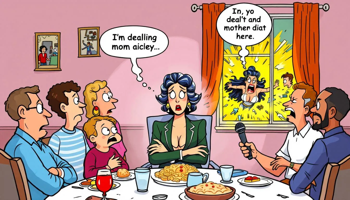 An illustration showing coping strategies for dealing with a narcissistic mother-in-law.