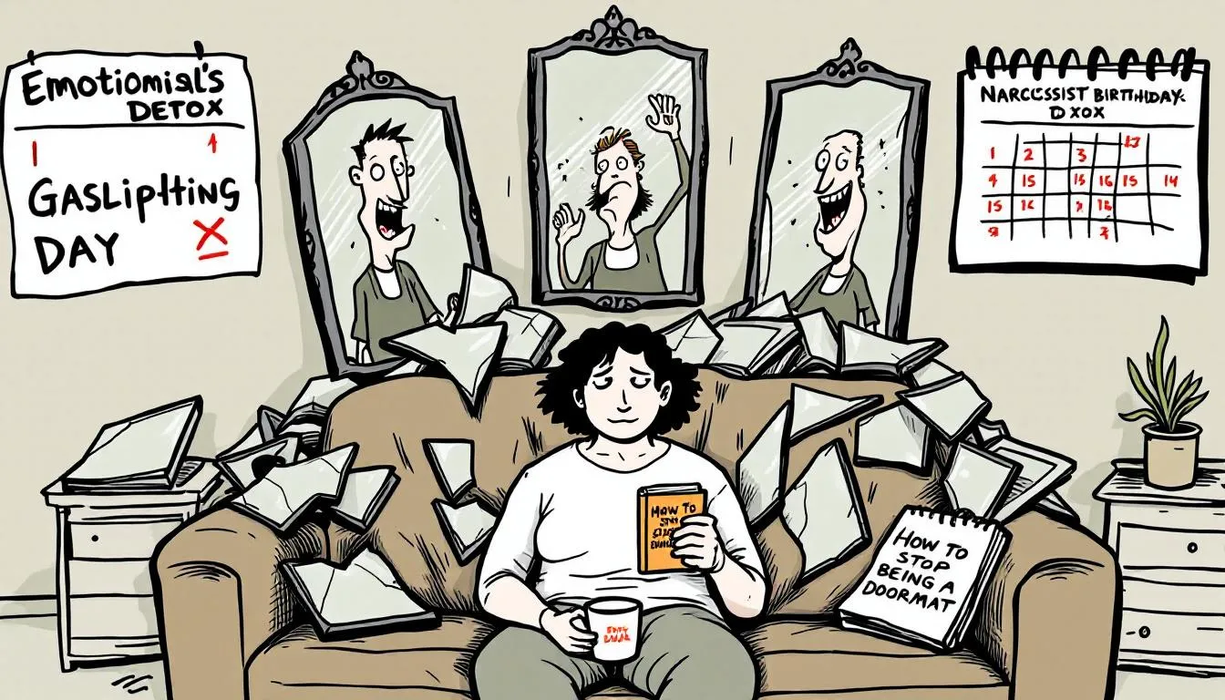 An image depicting self-care practices for emotional well-being after narcissistic relationships.