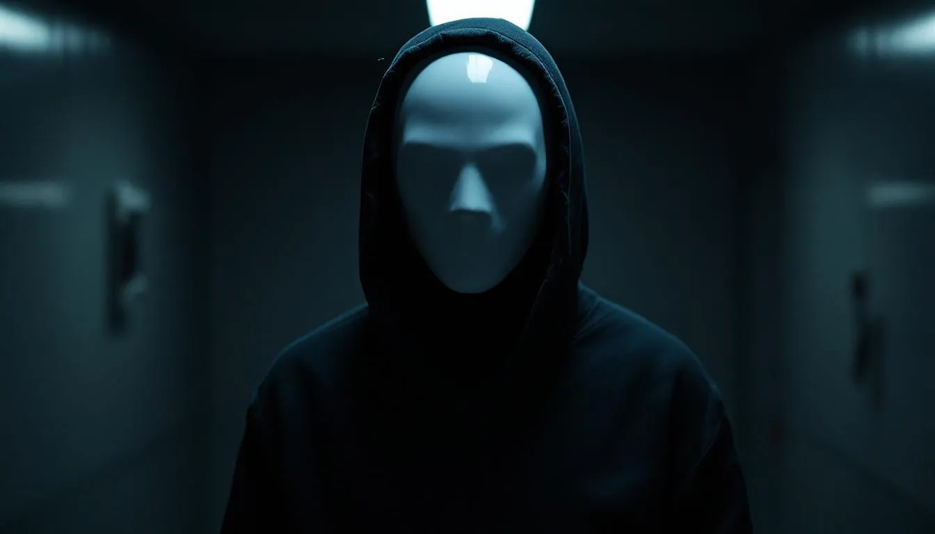 A person wearing a mask, symbolizing hidden truths in relationships.