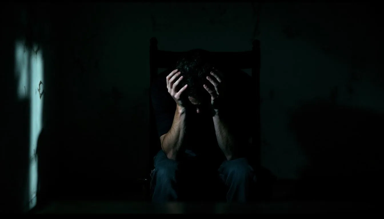 The psychological impact of being devalued, shown through a person in deep thought.