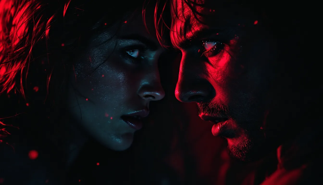 An abstract representation of shock and surprise in a relationship.