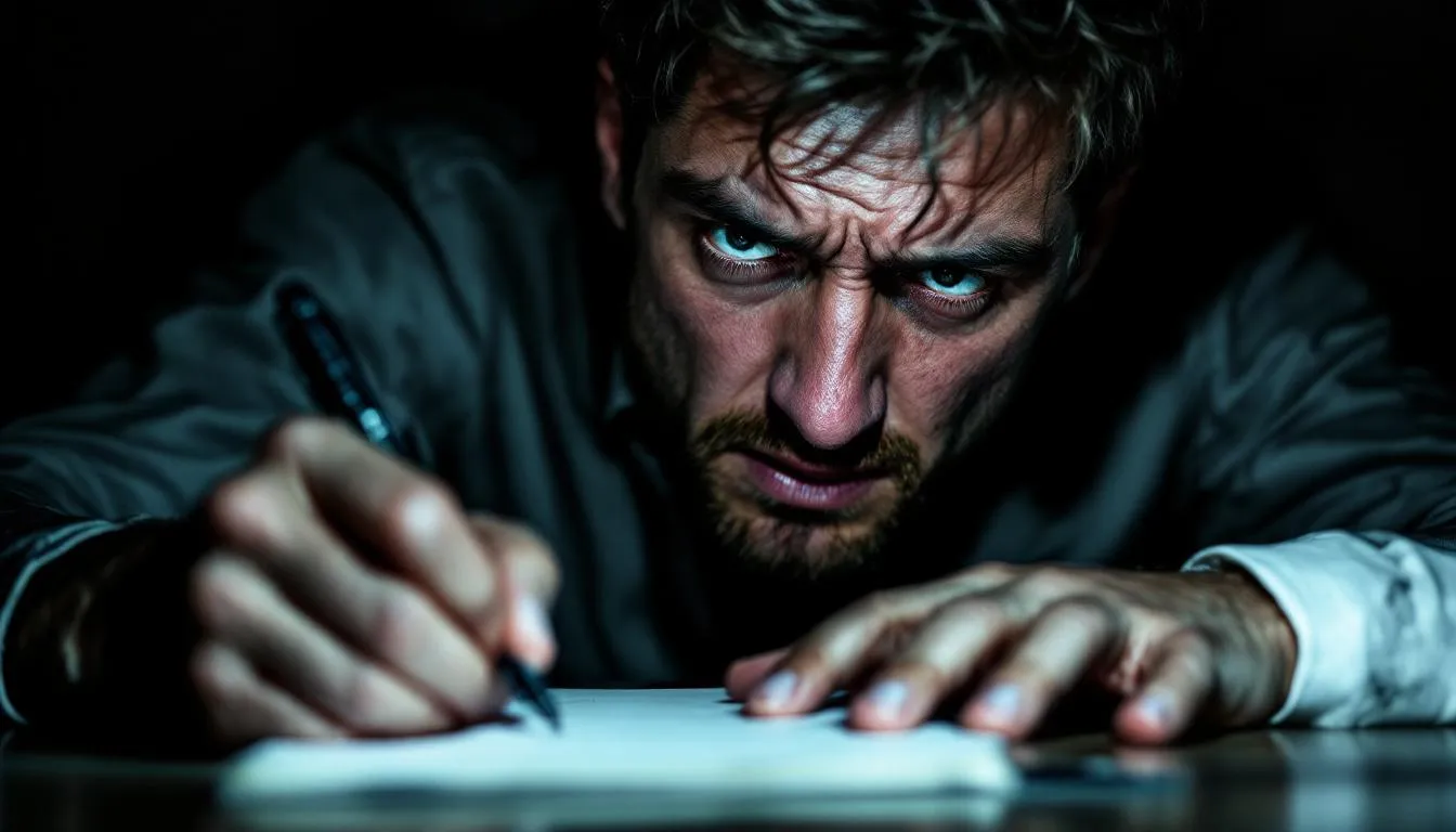 A person taking notes to protect themselves from gaslighting during a divorce.