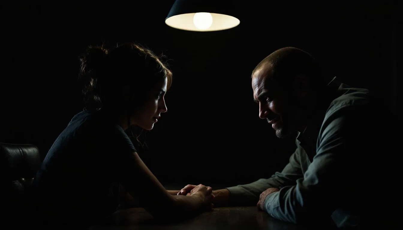 A visual metaphor for gaslighting in narcissistic manipulation.